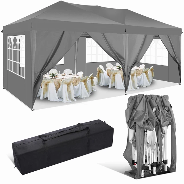 Falt Pavillon WASSERDICHT Dachmaß 3x3 m & 3x6 m Pavillion Gartenzelt Partyzelt