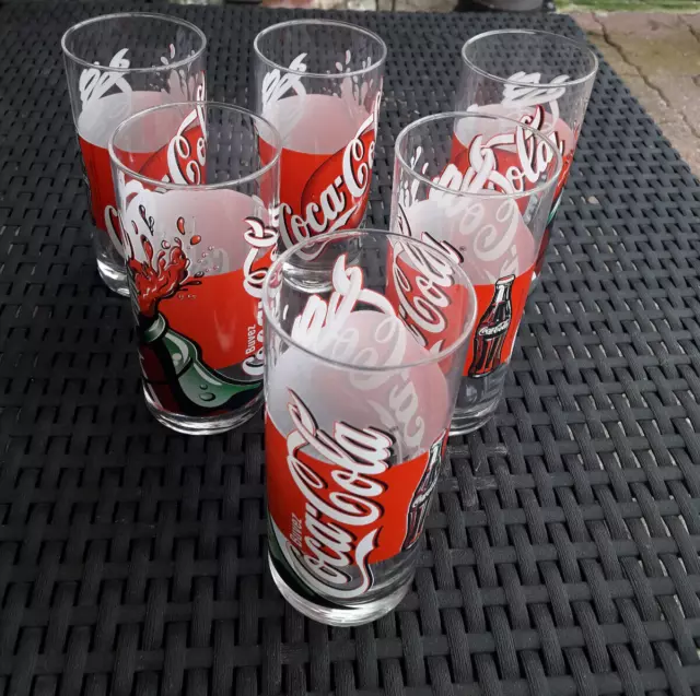 Lot 6 verres  Coca Cola
