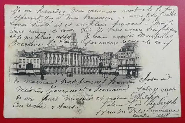 CPA 59 Nord CAMBRAI  "HOTEL DE VILLE (1868)" Ed Paul RIEZ 1902