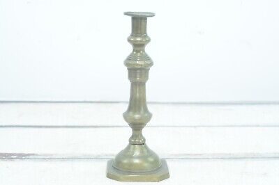 Antique Brass Candlestick Holder Beautiful Diamond Cut Design Candle Heavy Solid