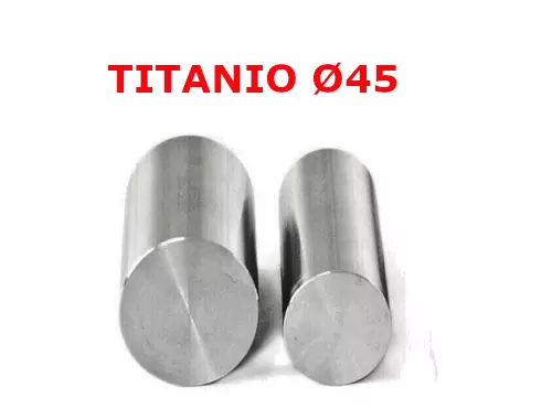 BARRA TITANIO Ti4 DIAMETRO 45mm x 224mm TORNITURA, FRESATURA CNC - RACING PARTS