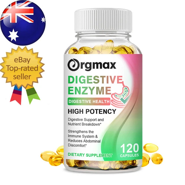 Digestive Enzyme Capsules High Potency Support Digestive Health Reduce Bloating