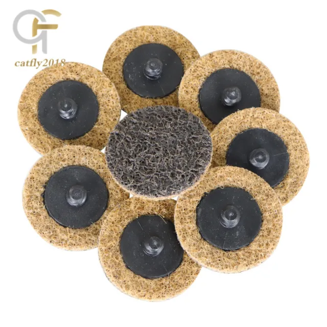 50Pcs 2" Coarse Surface Conditioning Discs Roll Lock Die Grinder Sanding Pads