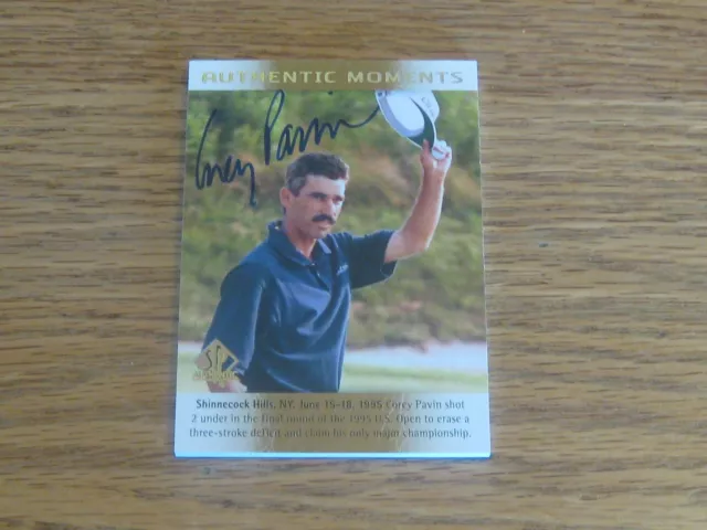 COREY PAVIN  2013 UD SP Authentic Golf Authentic Moments on card Autograph