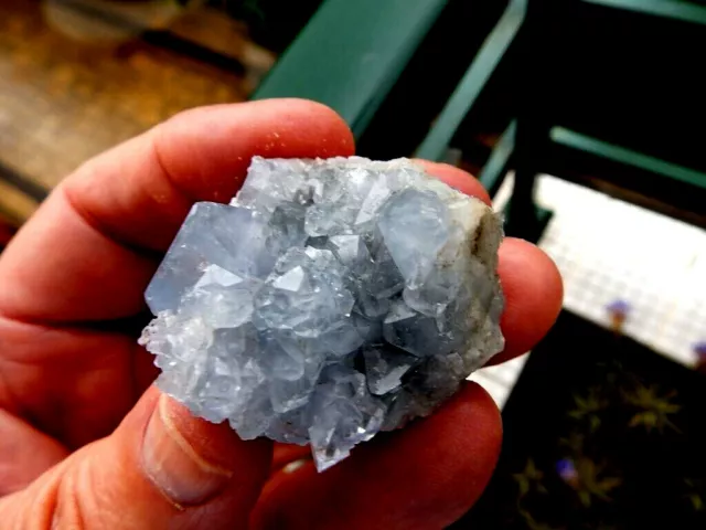 Minerales " Extraordinarios Cristales Azules De Celestina De Madagascar - 5E21 "
