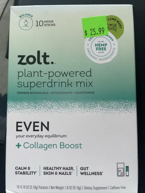 Zolt Plant-Powered Superdrink Mix Even Calce Menta 10 Confezioni