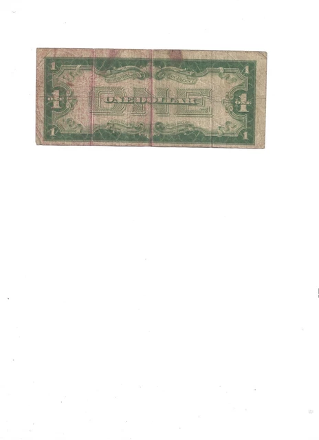 1928A $1 silver certificate funny back