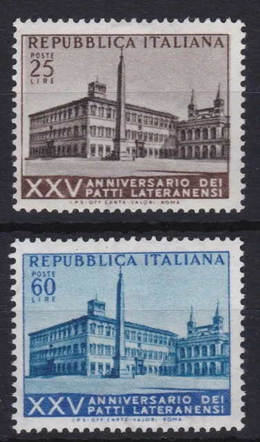 ITL134) Italy set of 2, 1954 25th Anniversary of the Lateran Pacts, MLH