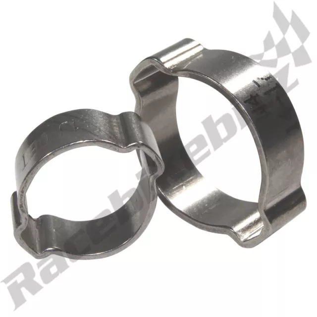 Double Ear O Clips Mikalor Stainless Steel Fuel Air Water Clamps Hose Pipe Crimp