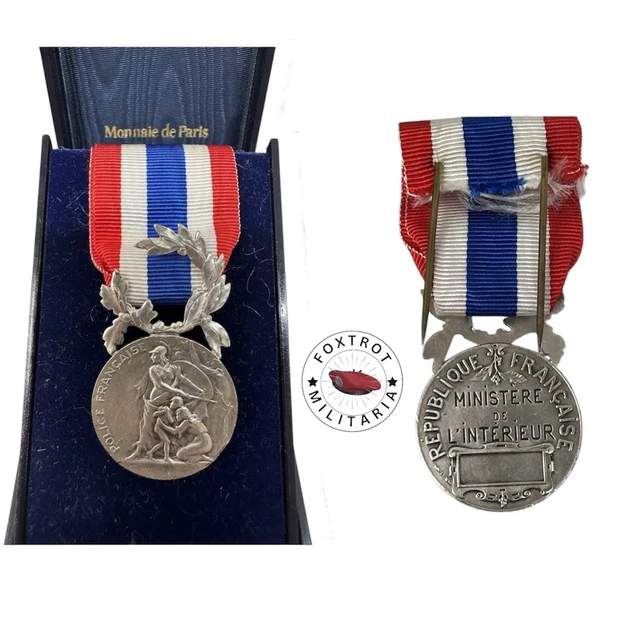 médaille de table métallique émaillée 70mm: Police RF