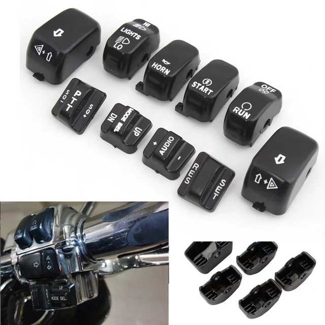 10x Radio Crociera Controllo Interruttore Cappello Nero Mano Bottoni Cover