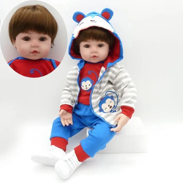 Boy Toddler Reborn Soft Silicone Bebe Doll Toy Girls Birthday Gift For Bedtime