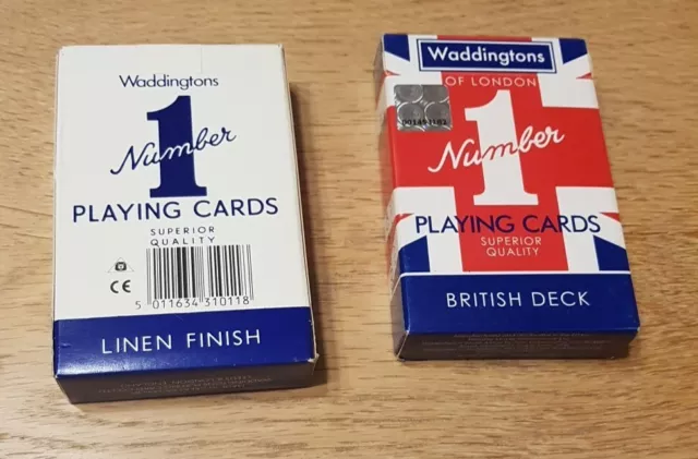 Mazos de cartas clásicas Waddingtons No.1 de marca de juego de póquer rojo y azul