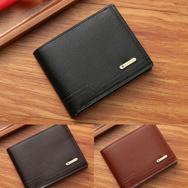 Portafoglio pieghevole da uomo Balenciaga Cash Square Nero Pelle ref
