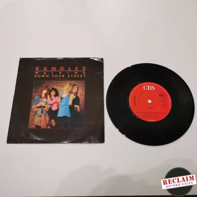 bangles walking down your street 7" vinyl record very good condition