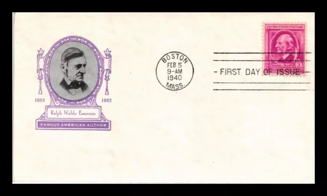 Dr Jim Stamps Us Cover Ralph Waldo Emerson Famous Americans Fdc Ioor Cachet