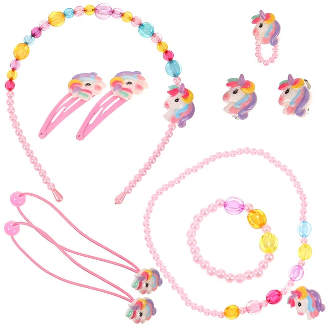 1 Satz Perlen Halskette für Kinder Schmuckset für Kinder Kostümschmuck