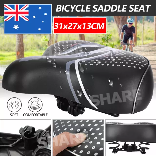 Wide Big Bum Bike Bicycle Saddle Seat Comfort Cruiser Extra Sporty Soft Pad AU
