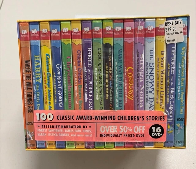 SCHOLASTIC TREASURY OF 100 Storybook Classics 16 DVD Box Set Kids
