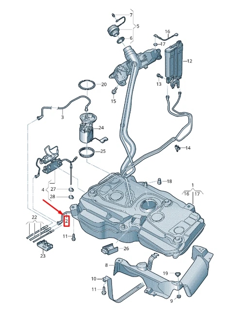 Refroidisseur De Carburant 7L6203491 Pour Volkswagen Touareg (2005) - Bac 48010, Occasion En Bon état