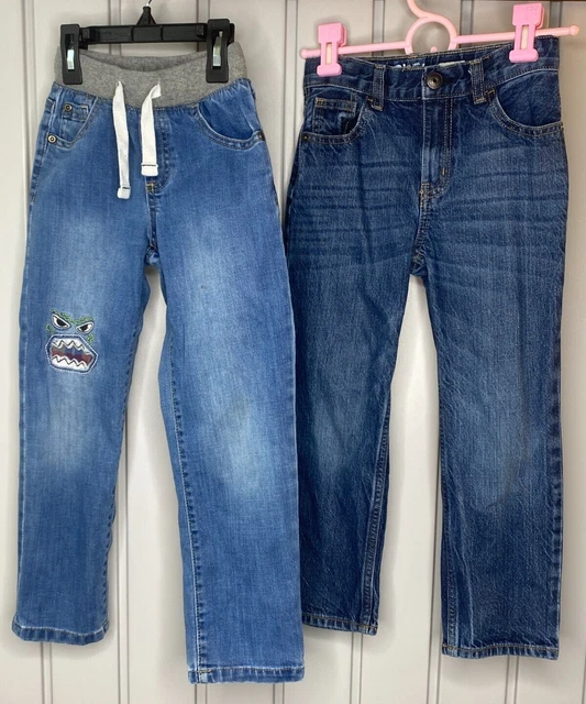 Lot of 2 Child Unisex Size 6 Jeans Osh Kosh Bgosh Garanimals