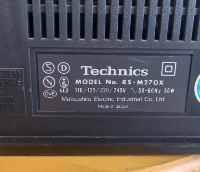 Technics Registratore Cassette M270X 3