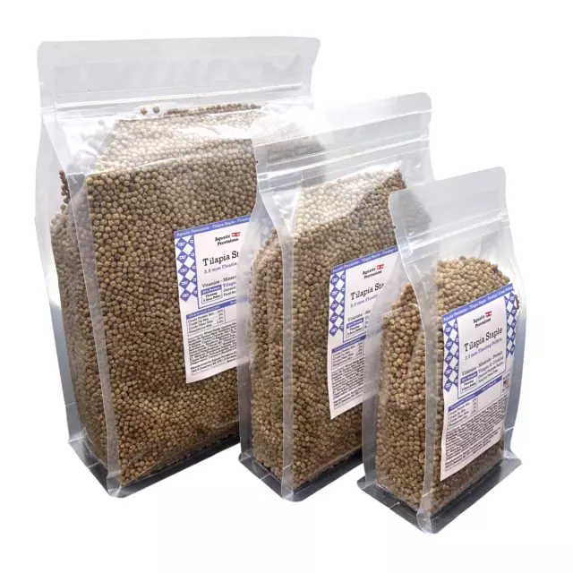 8oz-10lbs 32% Protein Floating 3.5mm Pellet  Fish Food Tilapia & Cichlid Ponds