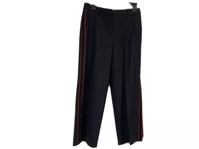 Olivia Palermo + Chelsea28 High Rise Crop Suspender Black Pants Size 4 Wide Leg