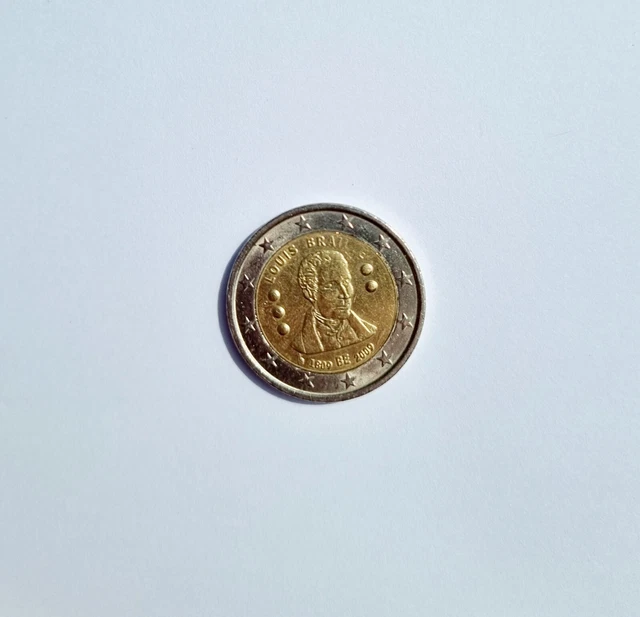 2 EURO MÜNZE Louis Braille Belgien 2009 Fehlprägung Schriftzug EUR 900,00 PicClick DE