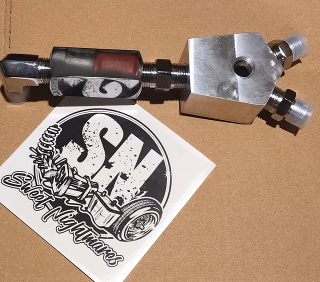 LOWRIDER HYDRAULIC 1/2 Y Block & Check Valve Kit Chrome EUR 182,24