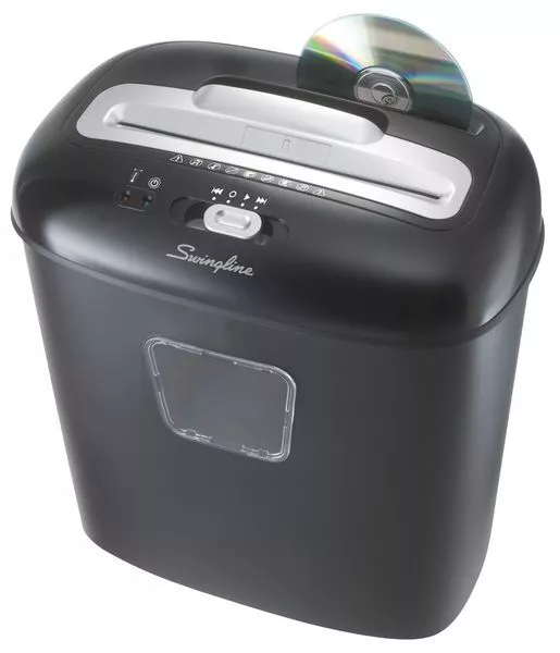 Swingline Gbc 1757393F Paper Shredder, Cross-Cut, 5 Gal., Blk/Slv, Duty: 4/40 3