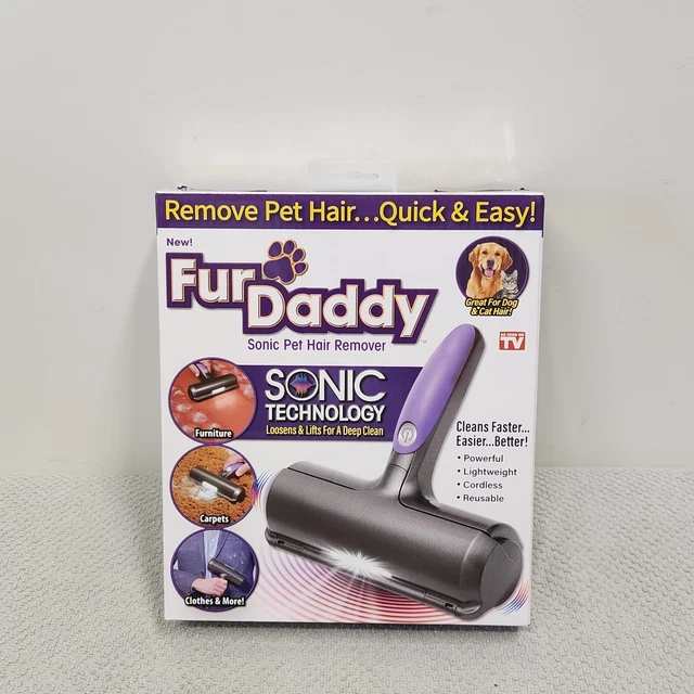 Fur Daddy Cordless Sonic Pet Hair Remover for Dogs & Cats Microfiber Bristles