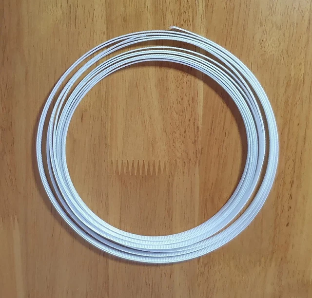 Vestido Costura Poliéster Blanco Huesado - 6mm 5.5m - ¡NUEVO!