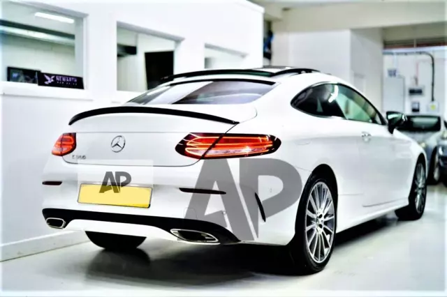 Mercedes C Class Coupe 'C63 AMG Style' W205 C205 Gloss Black Lip Spoiler 2014-21