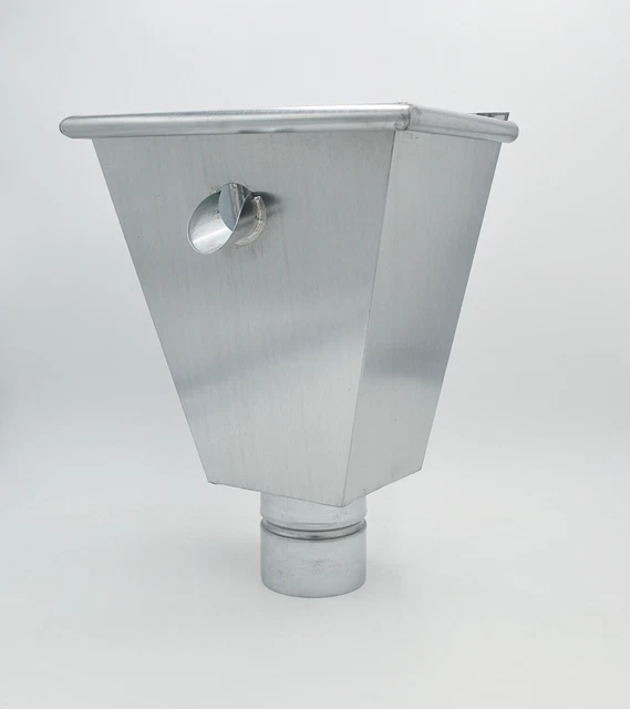 Boite à eau  ZINC  naturel ø 80 ou 100 mm NEUF descente gouttière chéneau 🇫🇷