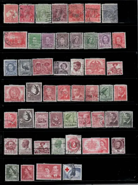 Australia Small Collection year 1913-54 used Scott=$36