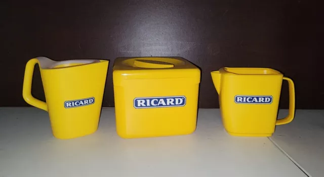 Grand bac jaune RICARD pour conservation de la glace ou des glaçons