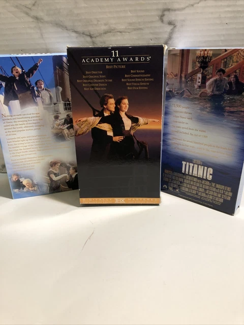 TITANIC BOX SET 2 VHS Tapes 1998 Leonardo DiCaprio Kate Winslet Classic ...
