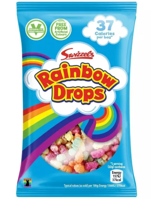 Mini borse Swizzels GOCCE ARCOBALENO - Sweets VEGANI retrò borse festa dolcetti di nozze