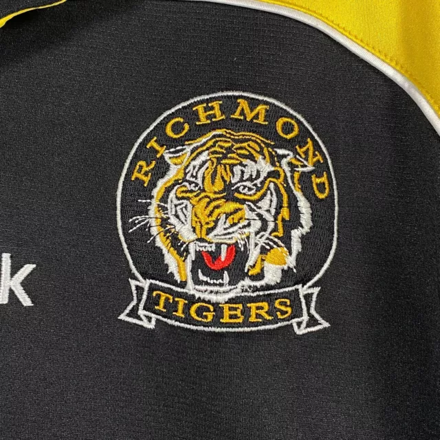 Richmond Tigers AFL Mens Medium On-Field Team Gear Polo Shirt Black Reebok 2009 3