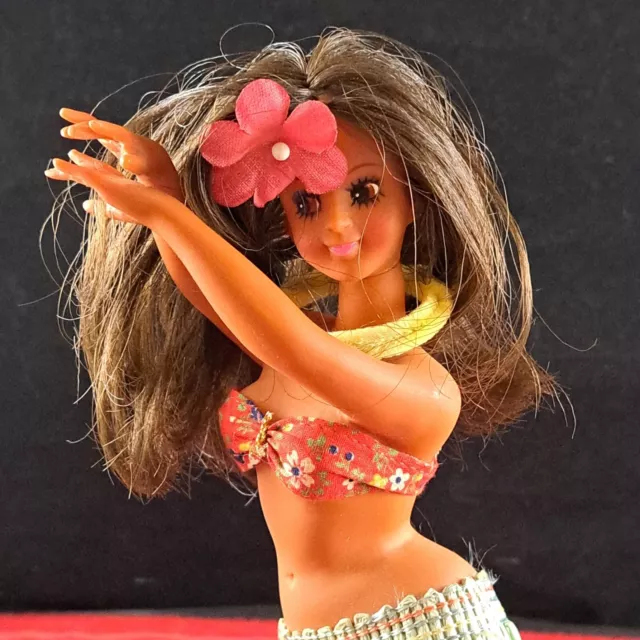Vtg 1960s 10” Hawaiian Hula Girl Tiki Doll Aloha Grass Skirt *566 Vtg 1960s 10” Hawaiian Hula Girl Tiki Doll Aloha Grass Skirt *566