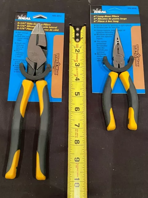 Ideal Industries WireMan Electricians Side Cutting Linemans Long Nose Pliers Set 2