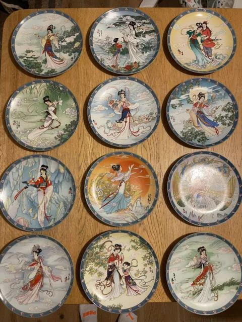 X12 Bradex Imperial Jingdezhen Legends of West Lake Plates Jiang Xue-Bing 1990-1