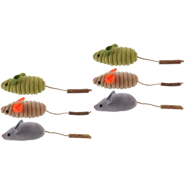6 ud. molde de ratón de felpa dulce juguete de menta para gatos juguete para gatos
