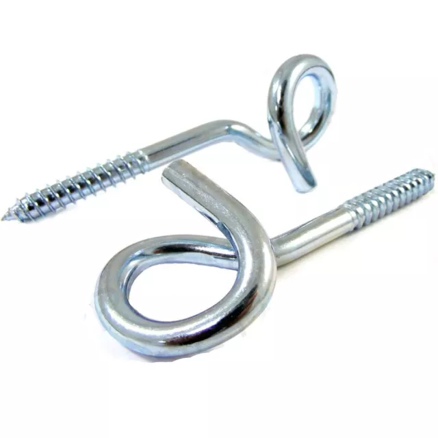 Screw in Hammock Swing Hooks Extra Heavy Duty Swing 120mm Hook Pigtail Eyelets