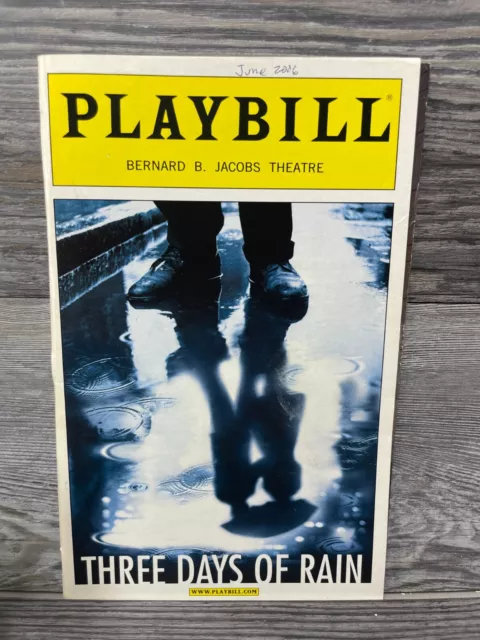 Three Days Of Rain, Playbill, June 2006, Bernard B. Jacobs Theatre