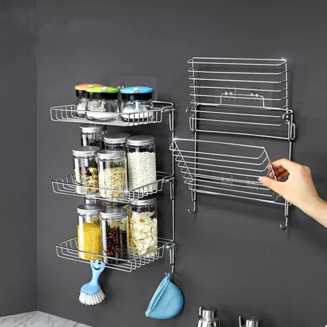 Bathroom Shower Rack Shelf Foldable Storage Organiser Basket Tray Holder Kitchen