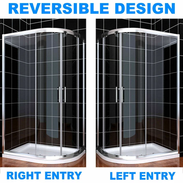 Walk In Offset Shower WALK IN CORNER Cubicle Quadrant Shower Enclosure Offset 1200 x 900 RH ...