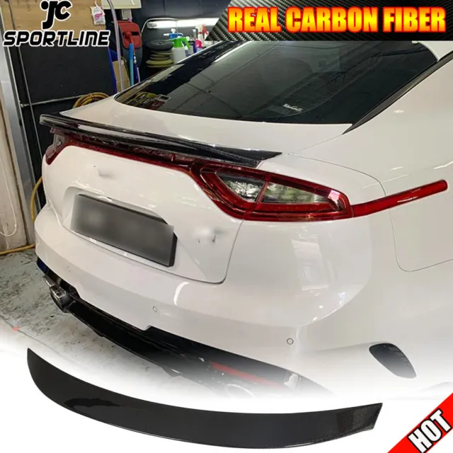 Fits Kia Stinger 2018-2023 Real Carbon Fiber Rear Trunk Spoiler Boot Wing Lip