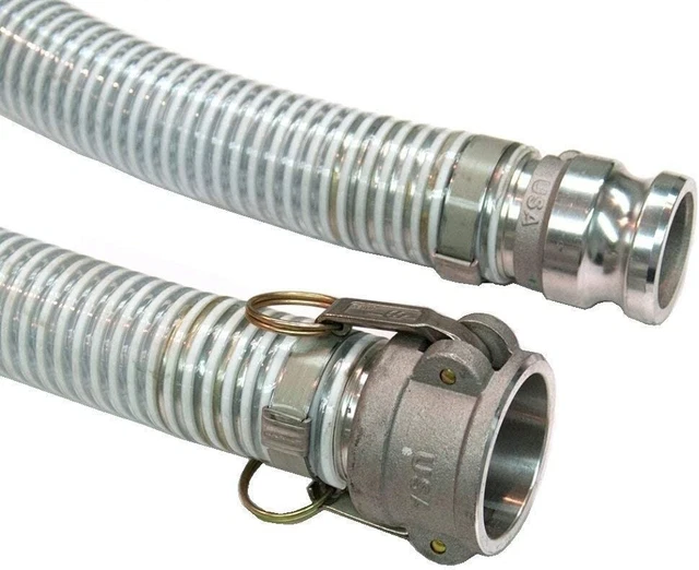 Stanios 1-1/2" Dia. Clear Flexible PVC Suction and Discharge Hose Free Shipping